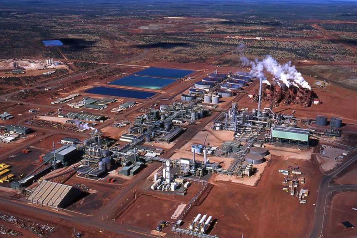 Οι υδρομεταλλουργικές εγκαταστάσεις στο Murrin Murrin της Αυστραλίας