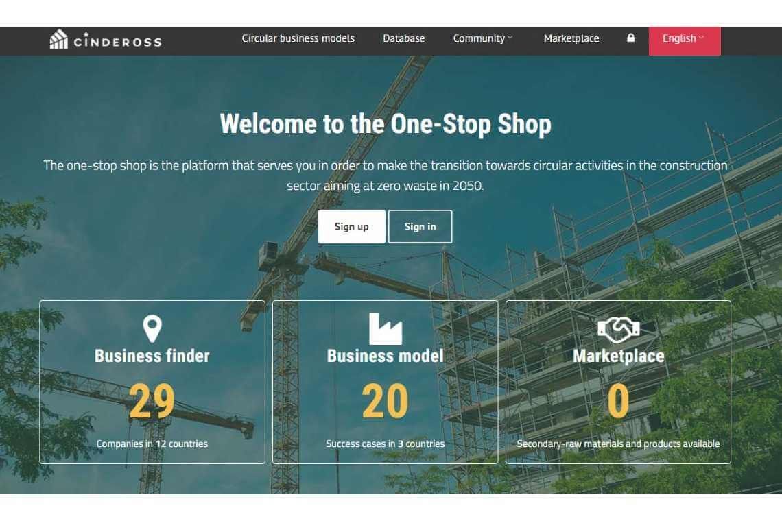 Πλατφόρμα CinderOSS: ένα πλήρες ψηφιακό επιχειρηματικό περιβάλλον για τον κυκλικό κατασκευαστικό τομέα