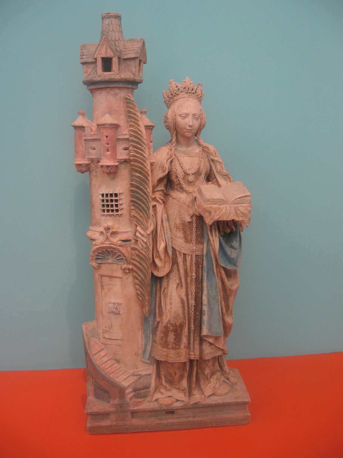 Η Αγία Βαρβάρα με τον πύργο των τριών παραθύρων 