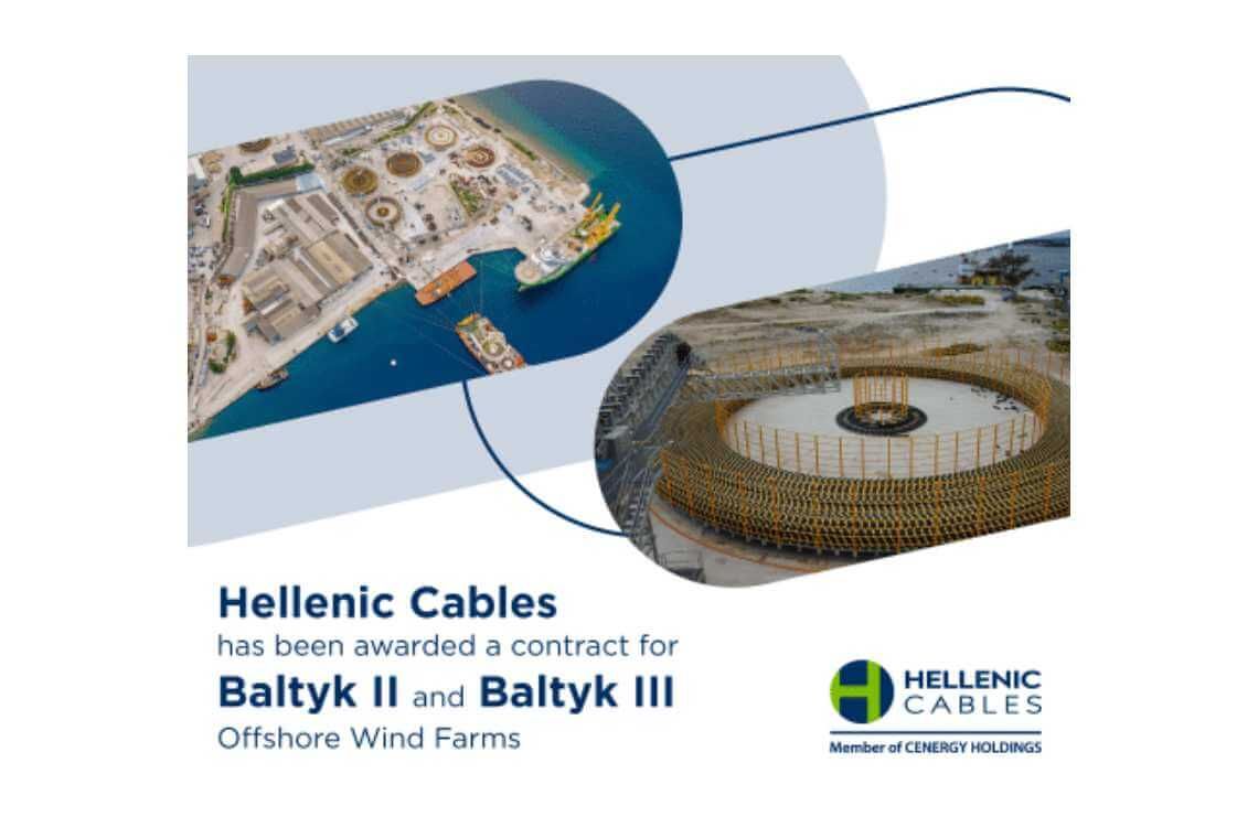 Hellenic Cables: Υπέγραψε σύμβαση για τα υπεράκτια αιολικά πάρκα Bałtyk II και Bałtyk III 